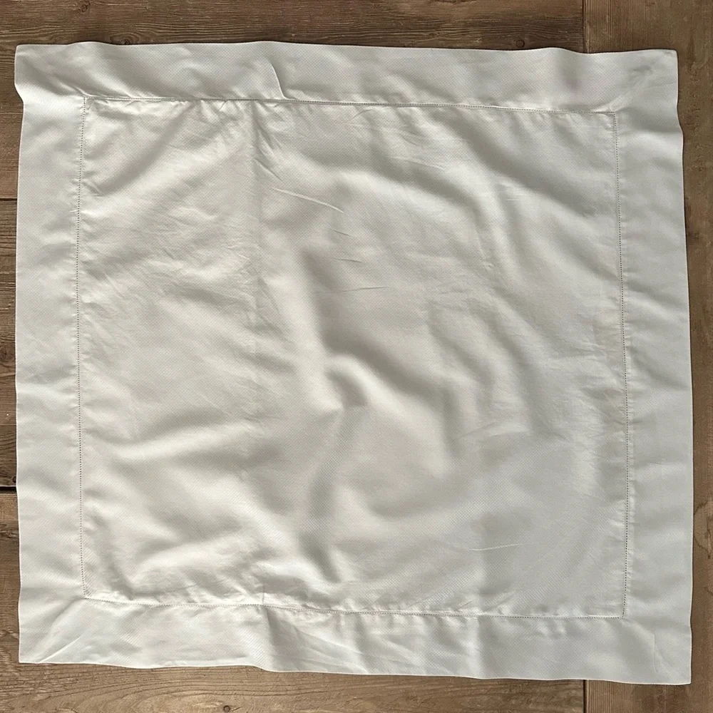 Portico luxury linens. Set of two ivory euro shams